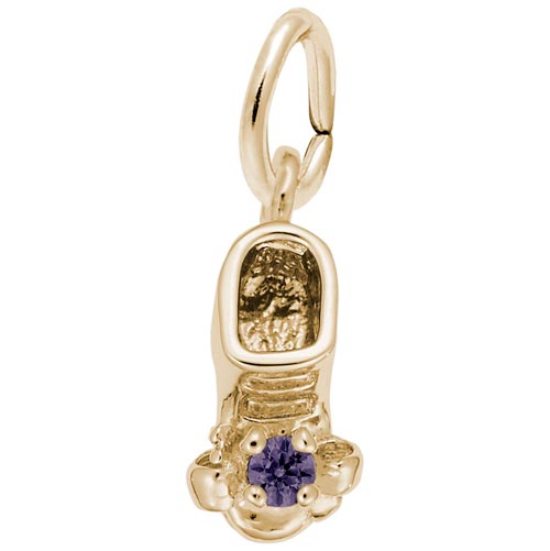 Rembrandt 02 Feb Bootie Accent Charm, Gold Plate
