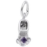 Rembrandt 02 Feb Bootie Accent Charm, Sterling Silver