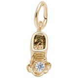 Rembrandt 04 Apr Bootie Accent Charm, 14K Yellow Gold