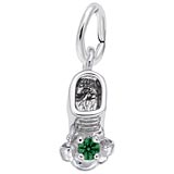 Rembrandt 05 May Bootie Accent Charm, 14K White Gold