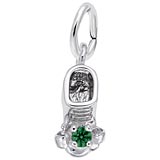 Rembrandt 05 May Bootie Accent Charm, Sterling Silver