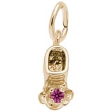 Rembrandt 07 Jul Bootie Accent Charm, Gold Plate