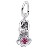 Rembrandt 07 Jul Bootie Accent Charm, Sterling Silver