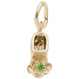 Rembrandt 08 Aug Bootie Accent Charm, 10K Yellow Gold