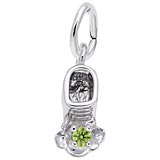 Rembrandt 08 Aug Bootie Accent Charm, Sterling Silver