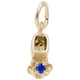 Rembrandt 09 Sep Bootie Accent Charm, 10K Yellow Gold