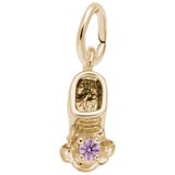 Rembrandt 10 Oct Bootie Accent Charm, Gold Plate