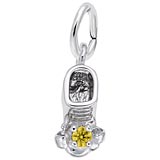 Rembrandt 11 Nov Bootie Accent Charm, 14K White Gold