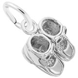 Rembrandt Baby Booties Accent Charm, Sterling Silver