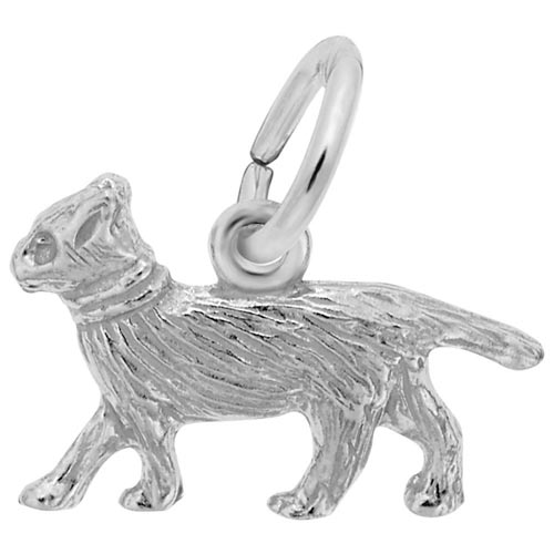 Sterling Silver Walking Cat Accent Charm by Rembrandt Charms Sterling Silver Walking Cat Accent Charm by Rembrandt Charms