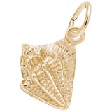 Rembrandt Conch Shell Charm, Gold Plate