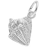 Rembrandt Conch Shell Charm, 14K White Gold