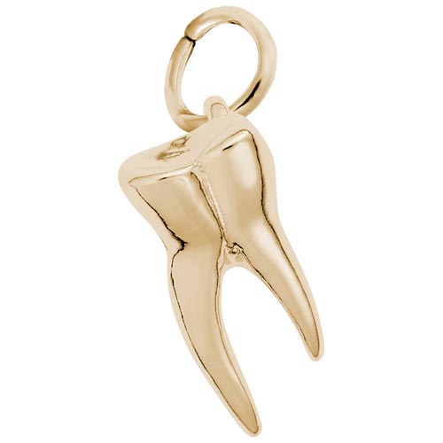 Gold Plated Tooth Charm by Rembrandt Charms Gold Plated Tooth Charm by Rembrandt Charms