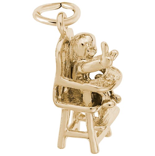 Gold Plate Highchair Charm by Rembrandt Charms Gold Plate Highchair Charm by Rembrandt Charms
