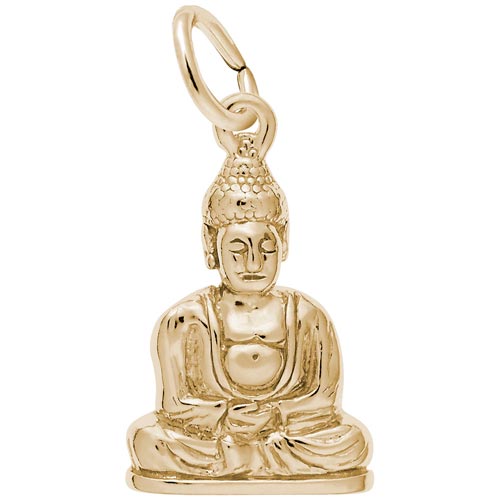 Rembrandt Meditation Buddha Charm, Gold Plate Rembrandt Meditation Buddha Charm, Gold Plate