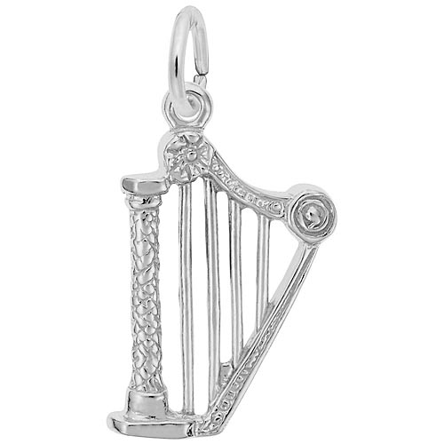 Rembrandt Harp Charm, Sterling Silver