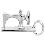 14k White Gold Sewing Machine Charm by Rembrandt Charms