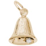 Gold Plate Small Bell Charm by Rembrandt Charms