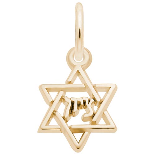 14K Gold Mazel Tov Star of David Accent by Rembrandt Charms