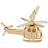 Gold Plate Small Helicopter Charm by Rembrandt Charms