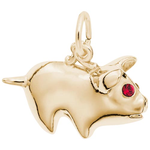 14K Gold Piggy Bank Charm by Rembrandt Charms