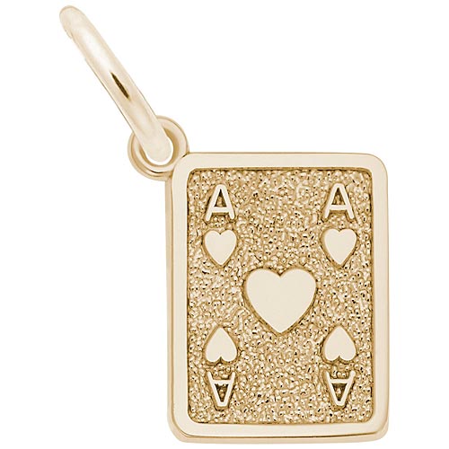 Gold Plate Ace of Hearts Charm by Rembrandt Charms Gold Plate Ace of Hearts Charm by Rembrandt Charms