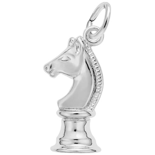 14K White Gold Knight Chess Piece Charm by Rembrandt Charms 14K White Gold Knight Chess Piece Charm by Rembrandt Charms