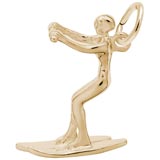 Gold Plate Water Skier Charm by Rembrandt Charms