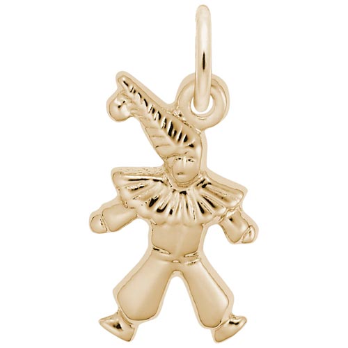 14K Gold Clown Accent Charm by Rembrandt Charms