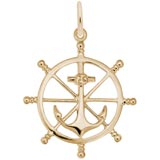 10k Gold Anchor and Ship Wheel Charm by Rembrandt Charms