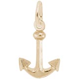 14K Gold Spek Anchor Charm by Rembrandt Charms