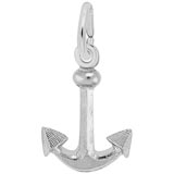 14K White Gold Spek Anchor Charm by Rembrandt Charms
