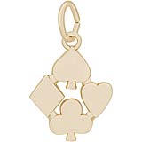 10K Gold Playing Card Suits Charm by Rembrandt Charms