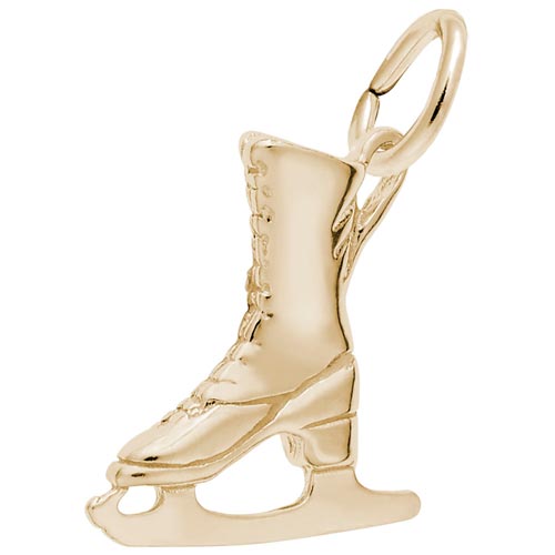 10K Gold Woman's Ice Skate Charm by Rembrandt Charms 10K Gold Woman's Ice Skate Charm by Rembrandt Charms