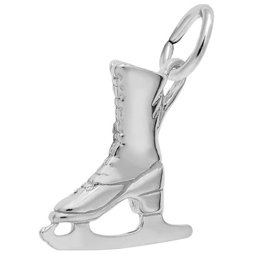 14K White Gold Woman's Ice Skate Charm by Rembrandt Charms 14K White Gold Woman's Ice Skate Charm by Rembrandt Charms