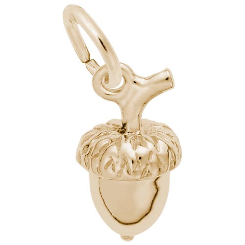 Gold Plate Acorn Accent Charm by Rembrandt Charms Gold Plate Acorn Accent Charm by Rembrandt Charms