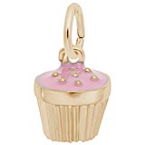 14k Gold Pink Cupcake Sprinkles Charm by Rembrandt Charms
