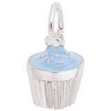 14k White Gold Blue Cupcake Sprinkles by Rembrandt Charms