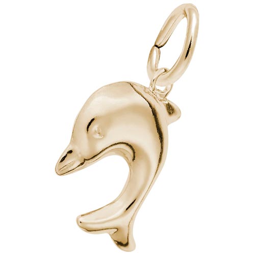 14K Gold Small Dolphin Charm by Rembrandt Charms
