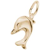 Gold Plate Small Dolphin Charm by Rembrandt Charms