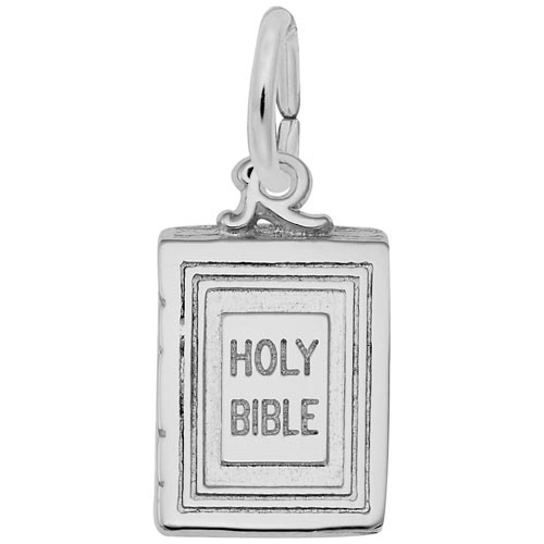 14k White Gold Holy Bible Charm by Rembrandt Charms