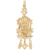 Gold Plate Cuckoo Clock Charm by Rembrandt Charms