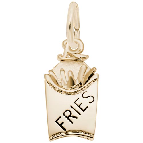 Gold Plated French Fries Charm by Rembrandt Charms