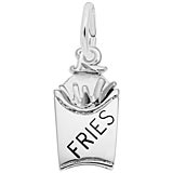 14K White Gold French Fries Charm by Rembrandt Charms