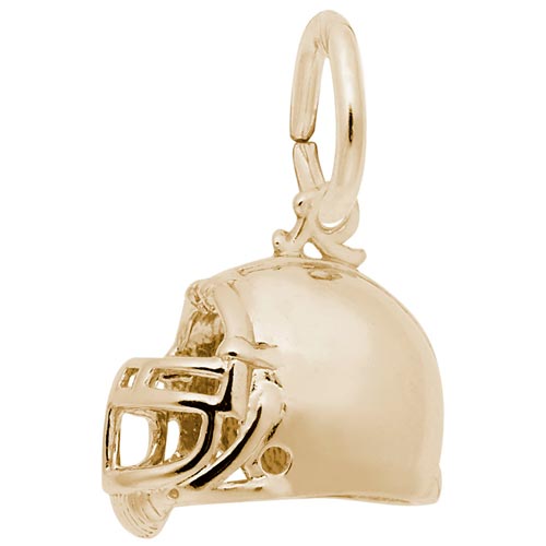 Gold Plated Football Helmet Charm by Rembrandt Charms
