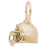 Gold Plated Football Helmet Charm by Rembrandt Charms