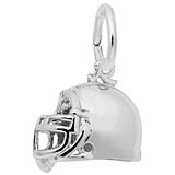14K White Gold Football Helmet Charm by Rembrandt Charms