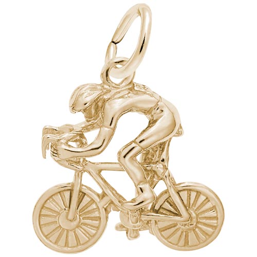 Rembrandt Cyclist Charm, Gold Plate Rembrandt Cyclist Charm, Gold Plate