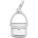 14K White Gold Messenger Purse Charm by Rembrandt Charms