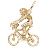 14K Gold Bicycle Cyclist Charm by Rembrandt Charms